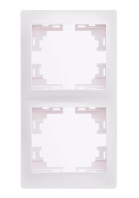 Рамка 2 Lezard белая вертикальная 701-0200-152