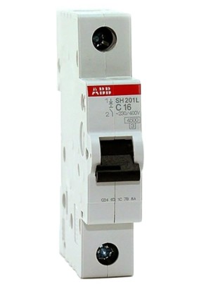 Автоматический выключатель  16А 1-полюс. ABB SH201L 2CDS241001R0164