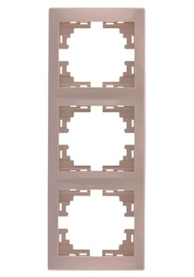 Рамка 3 Lezard кремовый вертикальная 701-0300-153