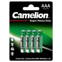 Батарейка солевая R3 (4шт) Camelion