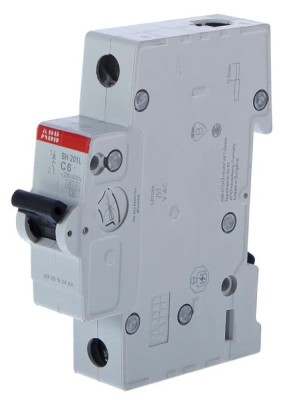 Автоматический выключатель  6А 1-полюс. ABB SH201L 2CDS241001R0064