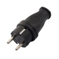 Вилка электрическая кабельная 16А /c/з /каучук, черный 2P+PE/IP44
