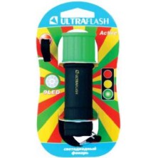 Фонарь ручной Ultraflash 15001-С/зеленый с черн., 9LED, 3xAAA