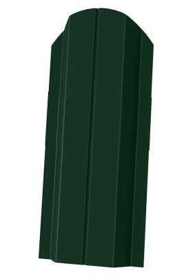 Штакетник П-образный фигурный 100мм/ Зеленый мох/ RAL 6005/ Двухсторонний