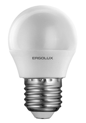 Лампа светодиодная 7 Вт Ergolux G45 Е27 6500К 530Лм