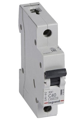 Автоматический выключатель  40А 1-полюс. Legrand RX3 Leg 419668