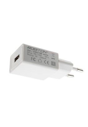 Сетевое зарядное устр-во USB 5V 2100mA ROBITON SU-2.1-5