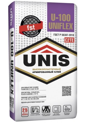 Клей для плитки Юнис UNIFLEX U-100 /25кг/