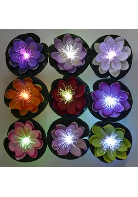 Цветок водоплавающий лилия с подсветкой 10см 171-009/171-017