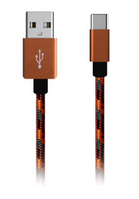 Шнур USB-USB-typeC плоский 1м Облик 872