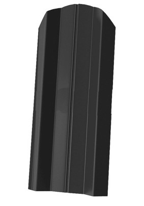 Штакетник М-образный фигурный 100мм Серый графит RAL 7024