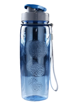 Бутылка пластиковая 600мл с ремешком