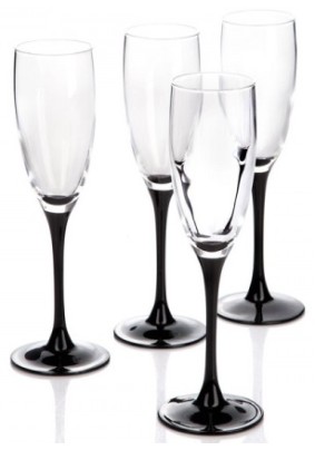 Набор бокалов для шампанского ДОМИНО 4 шт 170 мл /56548/E5138/E9491