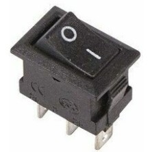 Выключатель клавишный Rexant 36-2030 (ON-ON/250v/3A/2c/черный)