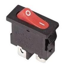 Выключатель клавишный Rexant 36-2051 (ON-OFF/250v/6A/2c/красный)