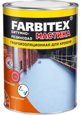 Мастика резино- битумная FARBITEX/4 кг/
