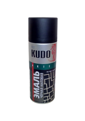 Краска аэрозольная алкидная KUDO черная матовая 520 мл KU-1102