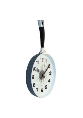 Часы настенные 2543-002 "Сковорода" 25х43см корпус серый с белым, ручка черная "Рубин"