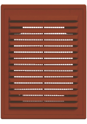 Решетка вентиляционная  вытяжная 150*200 с рамкой,1520ВРкоричневая