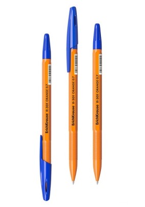 Ручка шариковая Erich Krause R-301 Orange Stick синяя 0,7мм