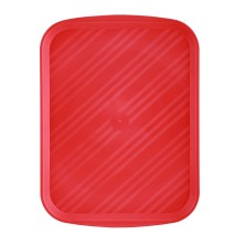 Поднос пластиковый столовый 35,5х47см красный