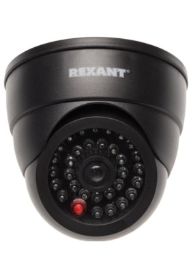 Муляж купольной видеокамеры с вращ. объективом внутр. (черная) REXANT 45-0230