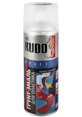 Краска аэр. по пластику KUDO KU-6002 черный./520 мл/