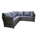 Комплект мебели Аруба модульный SFS096 цвет: серый, серый(стол+2 пуфа+3-х мест.диван+2-х мест.диван)