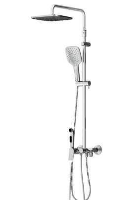 Душевая система со смесителем-полкой  Apollo,: верхний душ, ручной душ, гигиена.Хром DX22092000