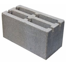 Блок строительный бетонный 4-х пустотный 390х190х188/марка 50
