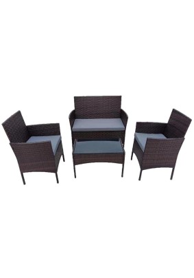 Комплект мебели Доминика  арт.SFS003 цвет: темно-коричневый, серый