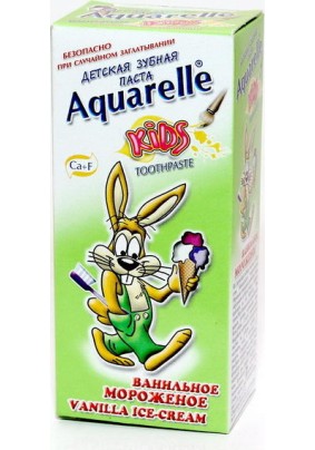 Зубная паста детская Aquarelle Kids Ванильное мороженое 50мл