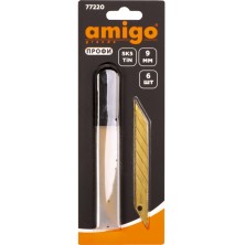 Лезвия для ножа 9мм TIN AMIGO 6шт 77220