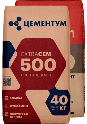 Цемент М-500 ЦЕМ 2 Цементум-Холсим 40кг