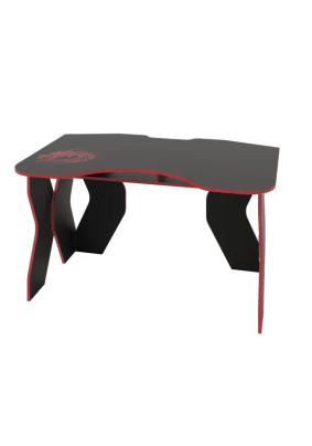 Компьютерный стол КЛ №9,0 черный, красный 