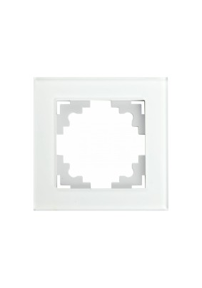 Рамка 1 Катрин белая стекло GFR00-7001-01