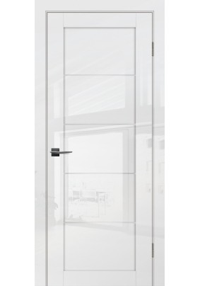Дверное полотно ДО G-15 800х2000 белый глянец/стекло белый сатинат
