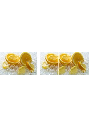 Стол Ника 1200х800 цвет: 260455997(лимон)/ Белый/хром кругл.