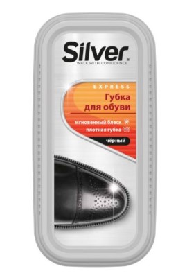 Губка для обуви Silver широкая черная