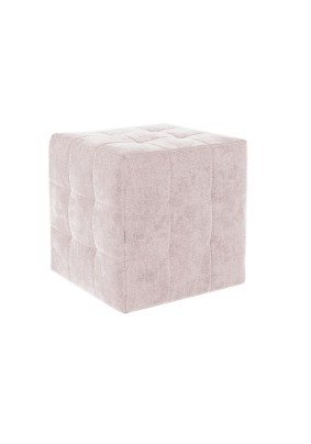 Пуф Рубик 2 цвет: нежно-розовый (велюр)