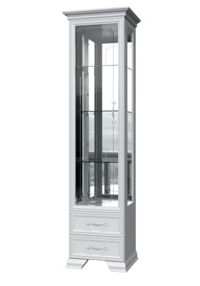 Шкаф с витриной Грация 470x550x2175 (1 дверь,3 стекла) белый