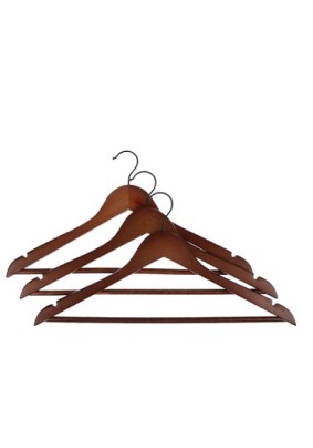 Набор вешалок для одежды VETTA 3 шт 45 см дерево ренуар черн.металл/455-060