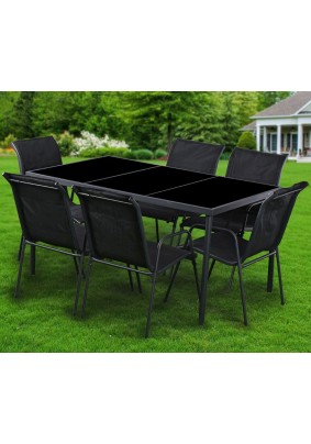 Комплект мебели кофейный (стол 1500x900x720 +6 стульев)/120 кг/YTCT042