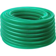Шланг напорно-всасывающий д.32 мм армирован ПВХ спиралью, зеленый 30м