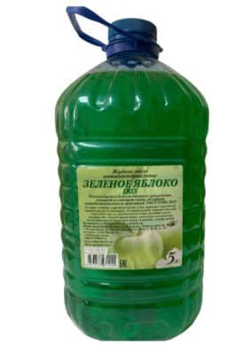 Мыло жидкое Ирис Зеленое яблоко антибактериальное 5 литров