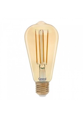 Лампа GLDEN-ST64S-13-230-E27-2700 Золотая