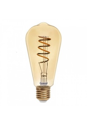 Лампа GLDEN-ST64SS-7-230-E27-2700 Золотая