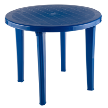 Стол круглый 900х900х740 Мебельторг синий