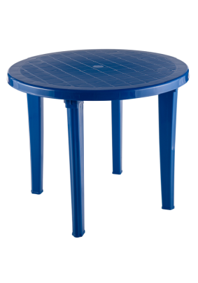 Стол круглый 900х900х740 Мебельторг синий