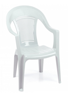 Кресло пластиковое Фламинго белое 560х580х900 Мебельторг